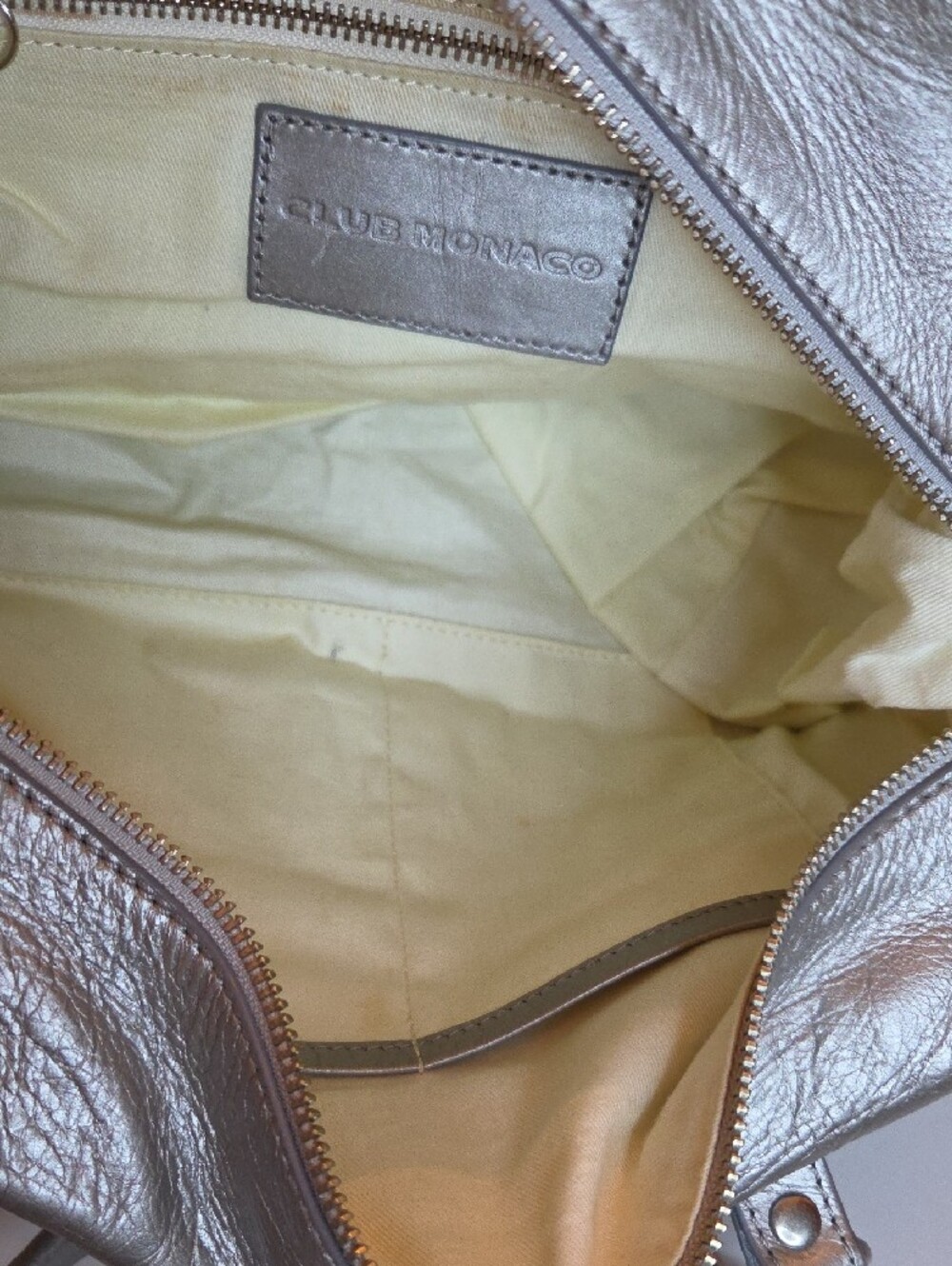 Club Monaco Metallic Silver Chain-Handle Shoulder Bag - Picture 5 of 10